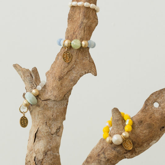 SKINNY PARROT GREAN BEAD RING